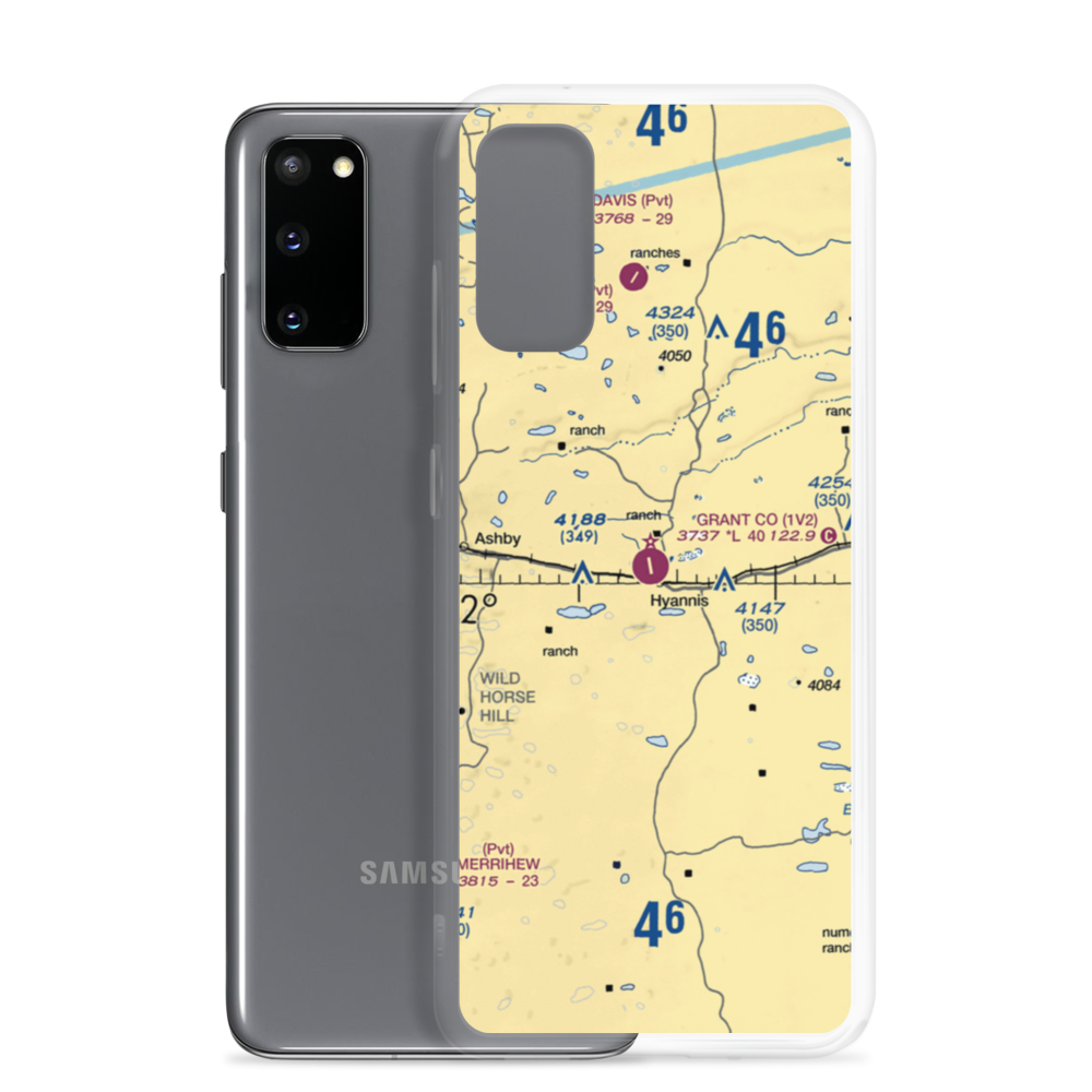 Grant County Airport (1V2) VFR Sectional Samsung Case Samsung Galaxy S20 model shown