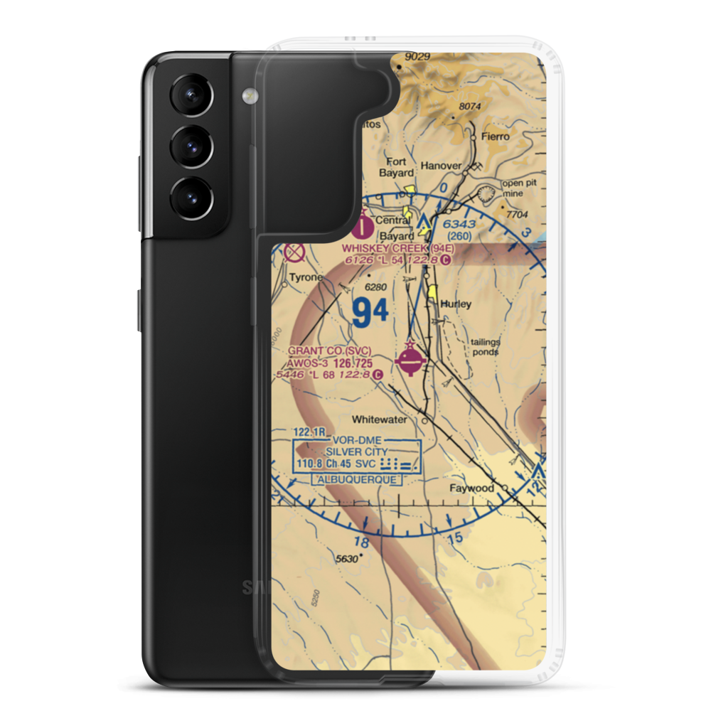 Grant County Airport (SVC) VFR Sectional Samsung Case Samsung Galaxy S21 Plus model shown