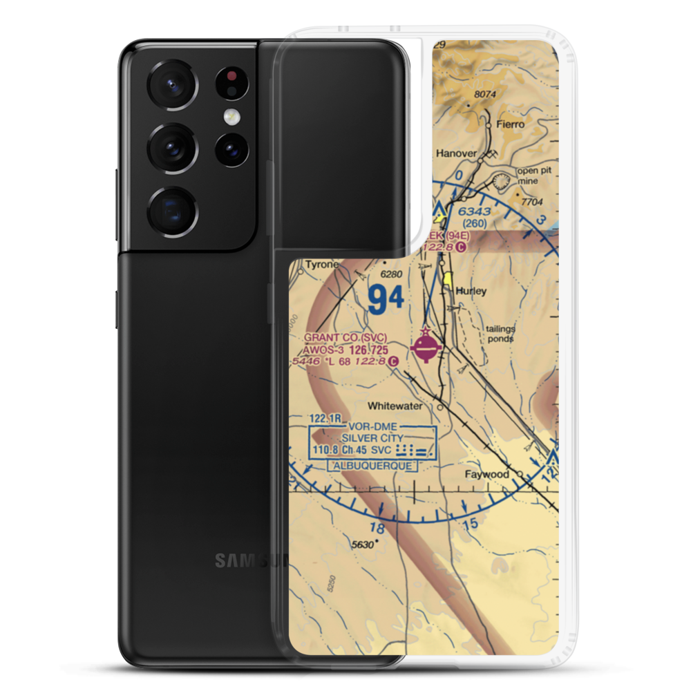 Grant County Airport (SVC) VFR Sectional Samsung Case Samsung Galaxy S21 Ultra model shown