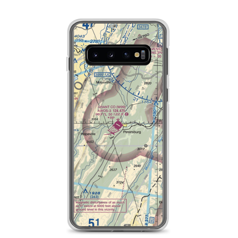 Grant County Airport (W99) VFR Sectional Samsung Case Samsung Galaxy S10 model shown