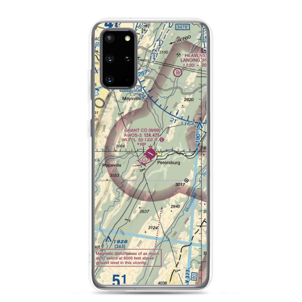 Grant County Airport (W99) VFR Sectional Samsung Case Samsung Galaxy S20 Plus model shown