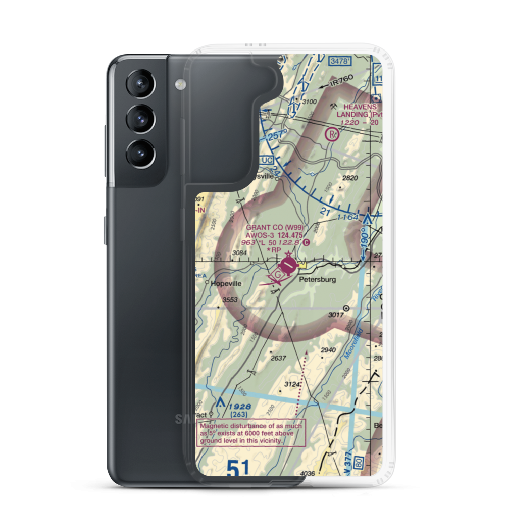 Grant County Airport (W99) VFR Sectional Samsung Case Samsung Galaxy S21 model shown