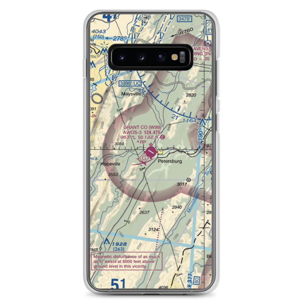 Grant County Airport (W99) VFR Sectional Samsung Case Samsung Galaxy S10+ model shown