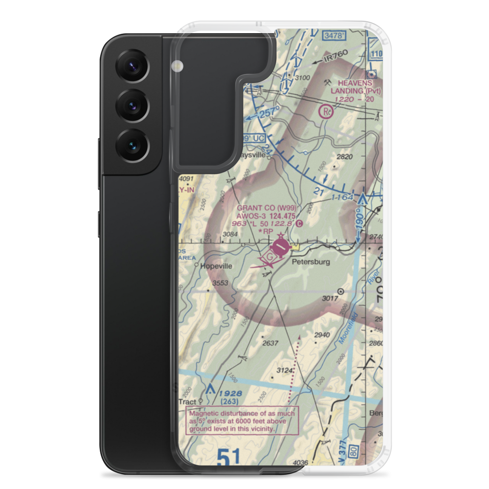 Grant County Airport (W99) VFR Sectional Samsung Case Samsung Galaxy S22 Plus model shown
