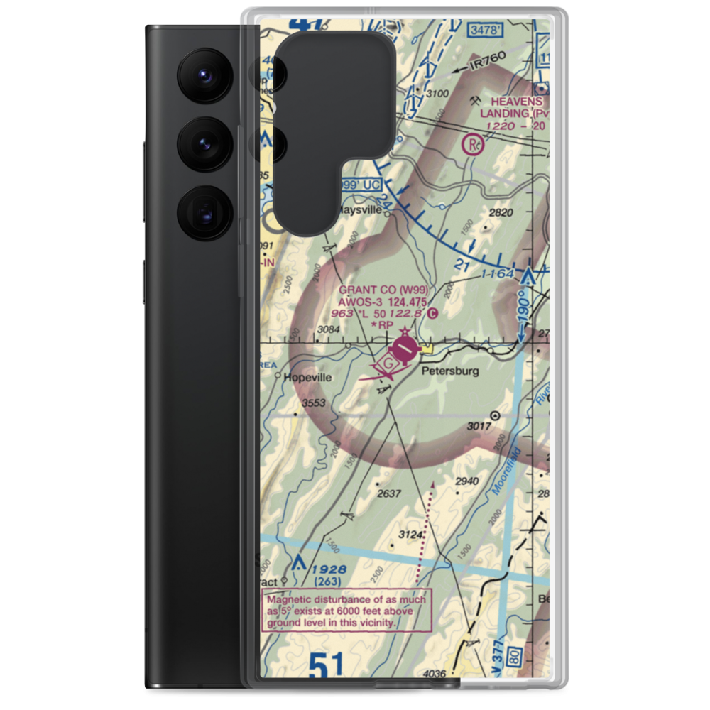 Grant County Airport (W99) VFR Sectional Samsung Case Samsung Galaxy S22 Ultra model shown