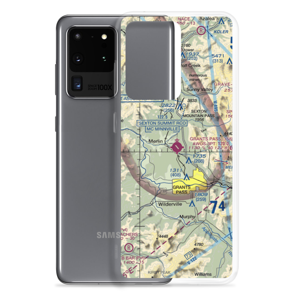 Grants Pass Airport (3S8) VFR Sectional Samsung Case Samsung Galaxy S20 Ultra model shown