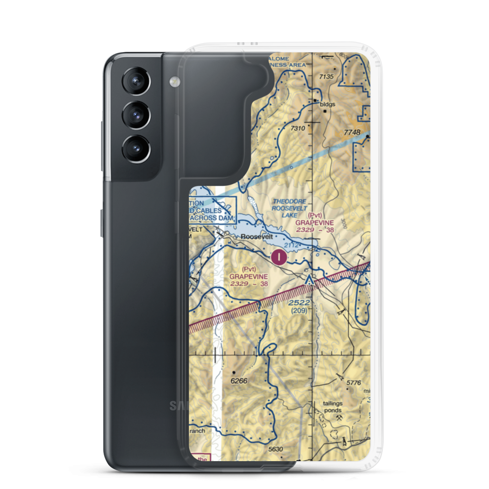Grapevine Airstrip (88AZ) VFR Sectional Samsung Case Samsung Galaxy S21 model shown