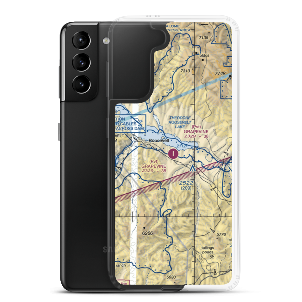 Grapevine Airstrip (88AZ) VFR Sectional Samsung Case Samsung Galaxy S21 Plus model shown