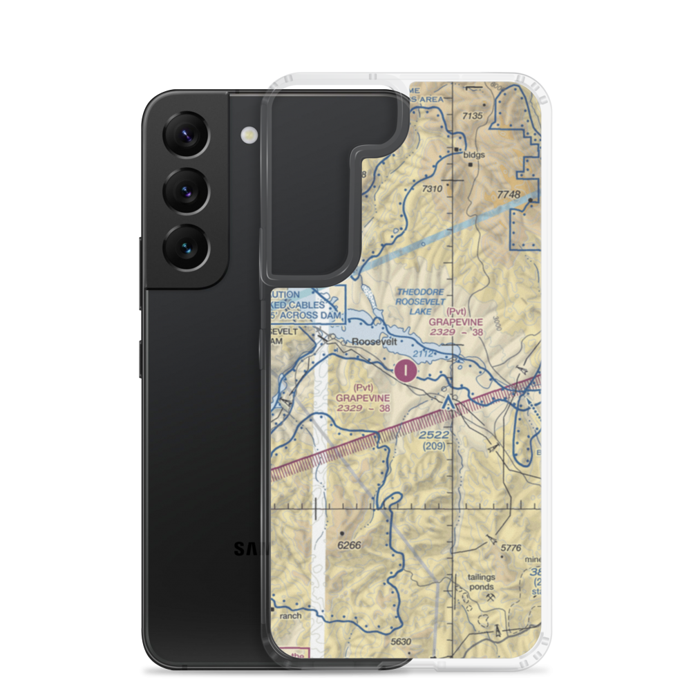 Grapevine Airstrip (88AZ) VFR Sectional Samsung Case Samsung Galaxy S22 model shown