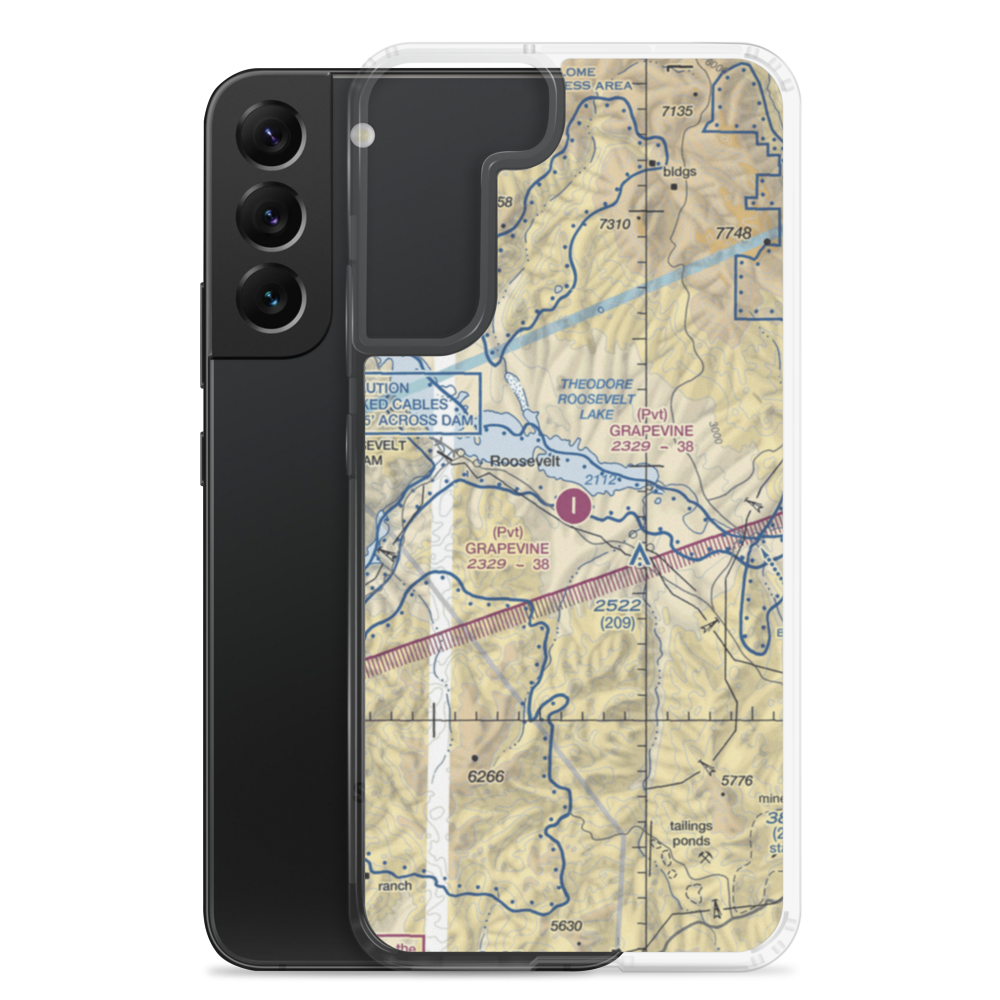 Grapevine Airstrip (88AZ) VFR Sectional Samsung Case Samsung Galaxy S22 Plus model shown