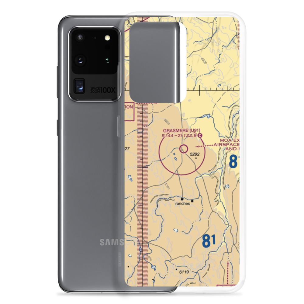 Grasmere Airport (U91) VFR Sectional Samsung Case Samsung Galaxy S20 Ultra model shown