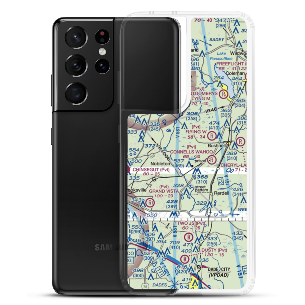Grass Patch Airport (00FA) VFR Sectional Samsung Case Samsung Galaxy S21 Ultra model shown