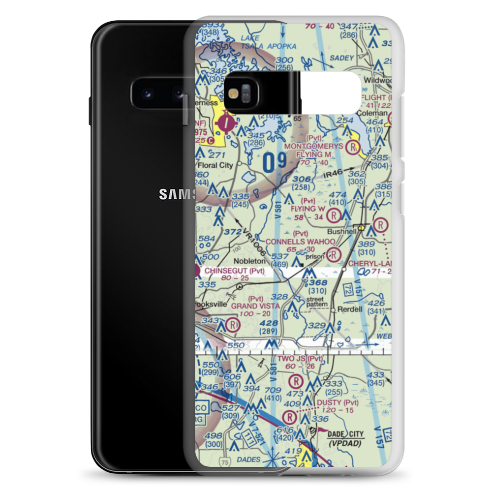Grass Patch Airport (00FA) VFR Sectional Samsung Case Samsung Galaxy S10+ model shown