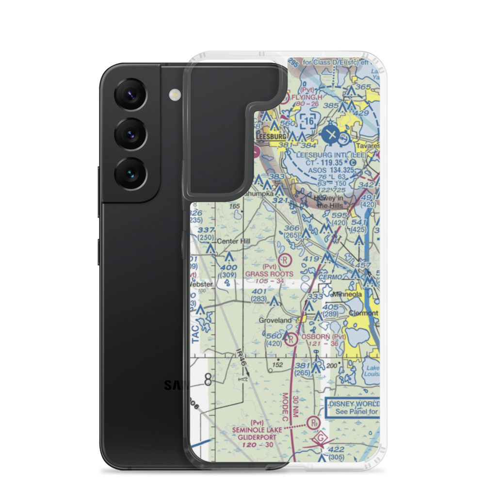 Grass Roots Airpark (06FD) VFR Sectional Samsung Case Samsung Galaxy S22 model shown