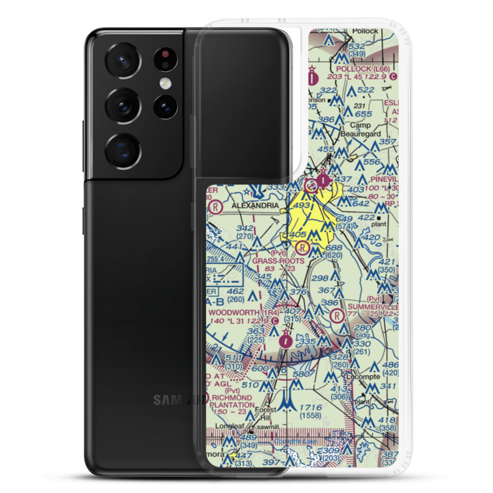 Grass Roots Airport (05LS) VFR Sectional Samsung Case Samsung Galaxy S21 Ultra model shown