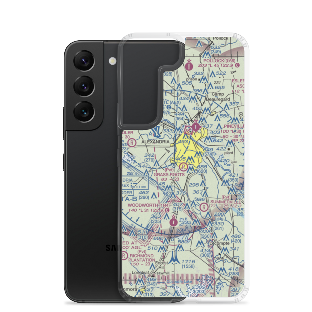 Grass Roots Airport (05LS) VFR Sectional Samsung Case Samsung Galaxy S22 model shown