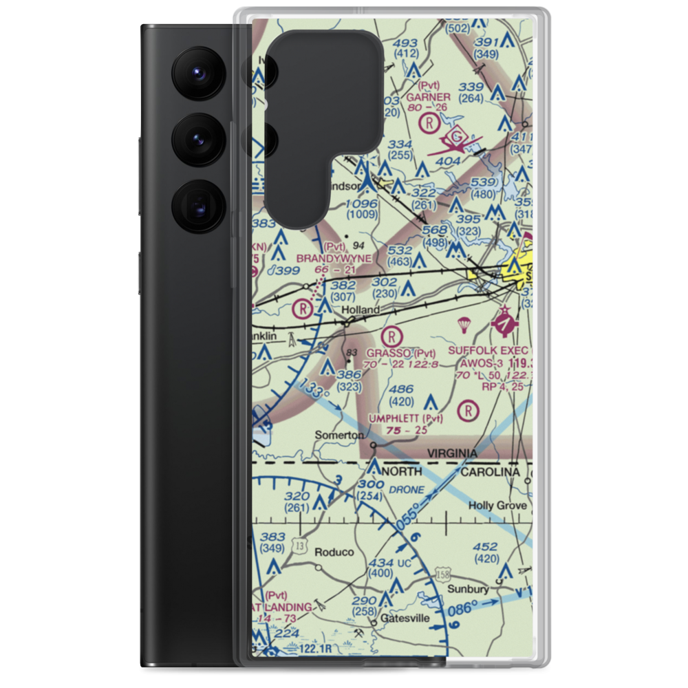 Grasso Salvage Airport (62VA) VFR Sectional Samsung Case Samsung Galaxy S22 Ultra model shown