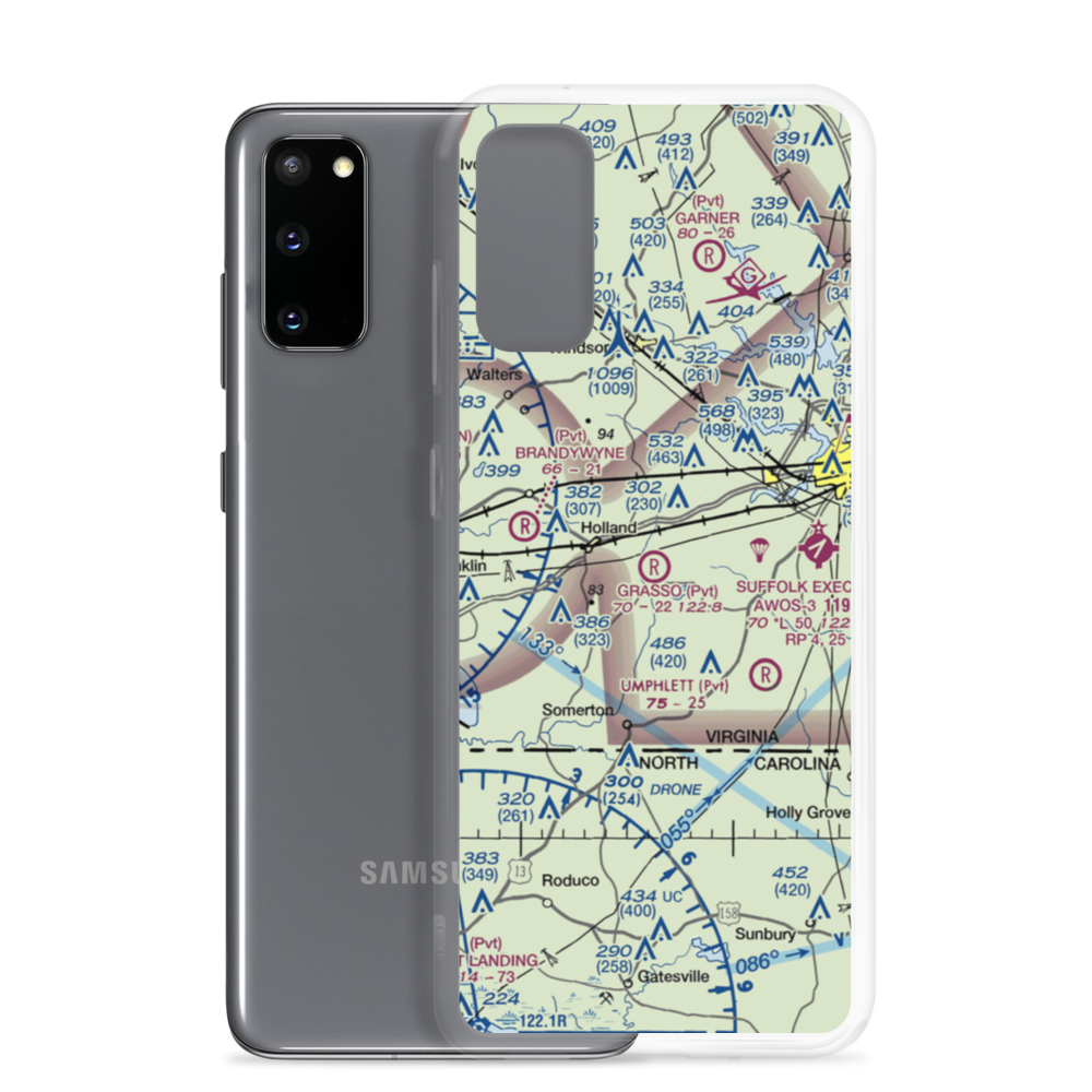 Grasso Salvage Airport (62VA) VFR Sectional Samsung Case Samsung Galaxy S20 model shown