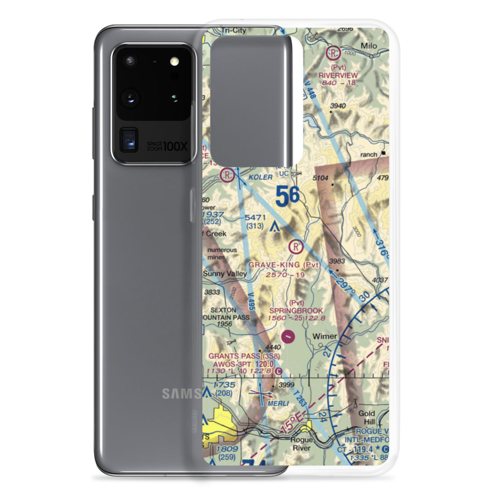 Grave-King Airport (OR44) VFR Sectional Samsung Case Samsung Galaxy S20 Ultra model shown