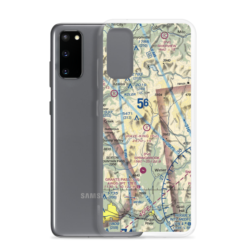 Grave-King Airport (OR44) VFR Sectional Samsung Case Samsung Galaxy S20 model shown