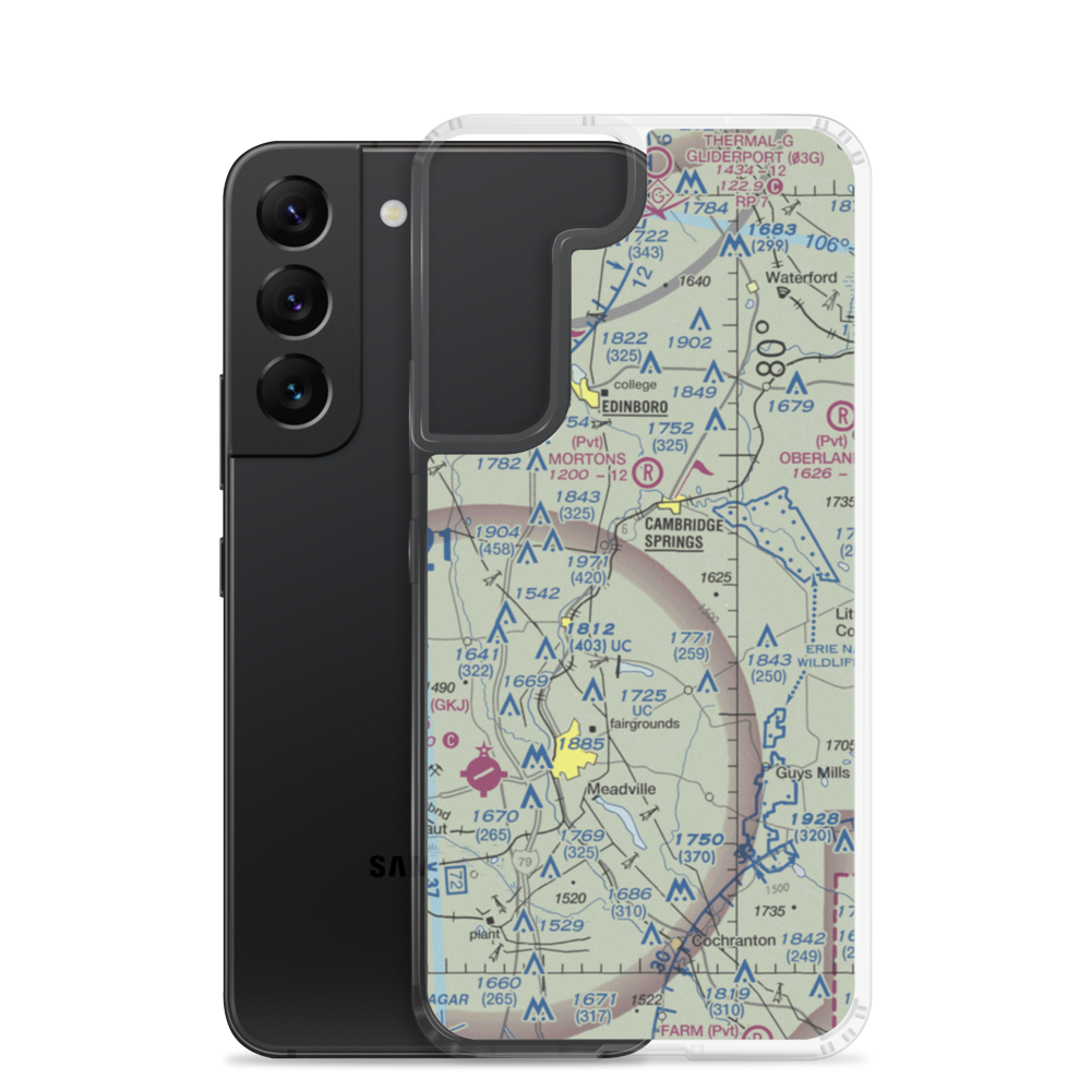 Gravel Run Airport (3PN6) VFR Sectional Samsung Case Samsung Galaxy S22 model shown