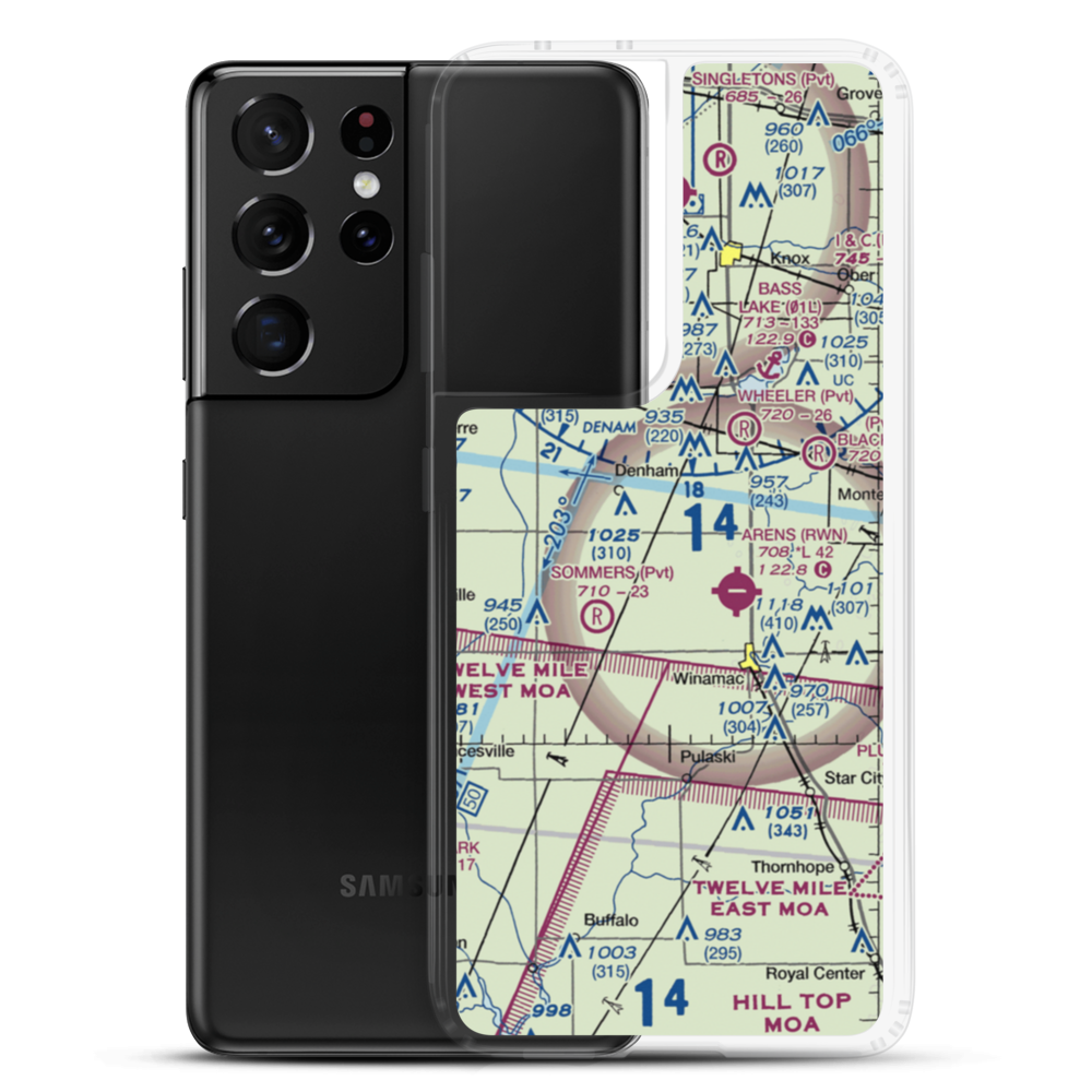 Graves Landing Strip (0IN3) VFR Sectional Samsung Case Samsung Galaxy S21 Ultra model shown