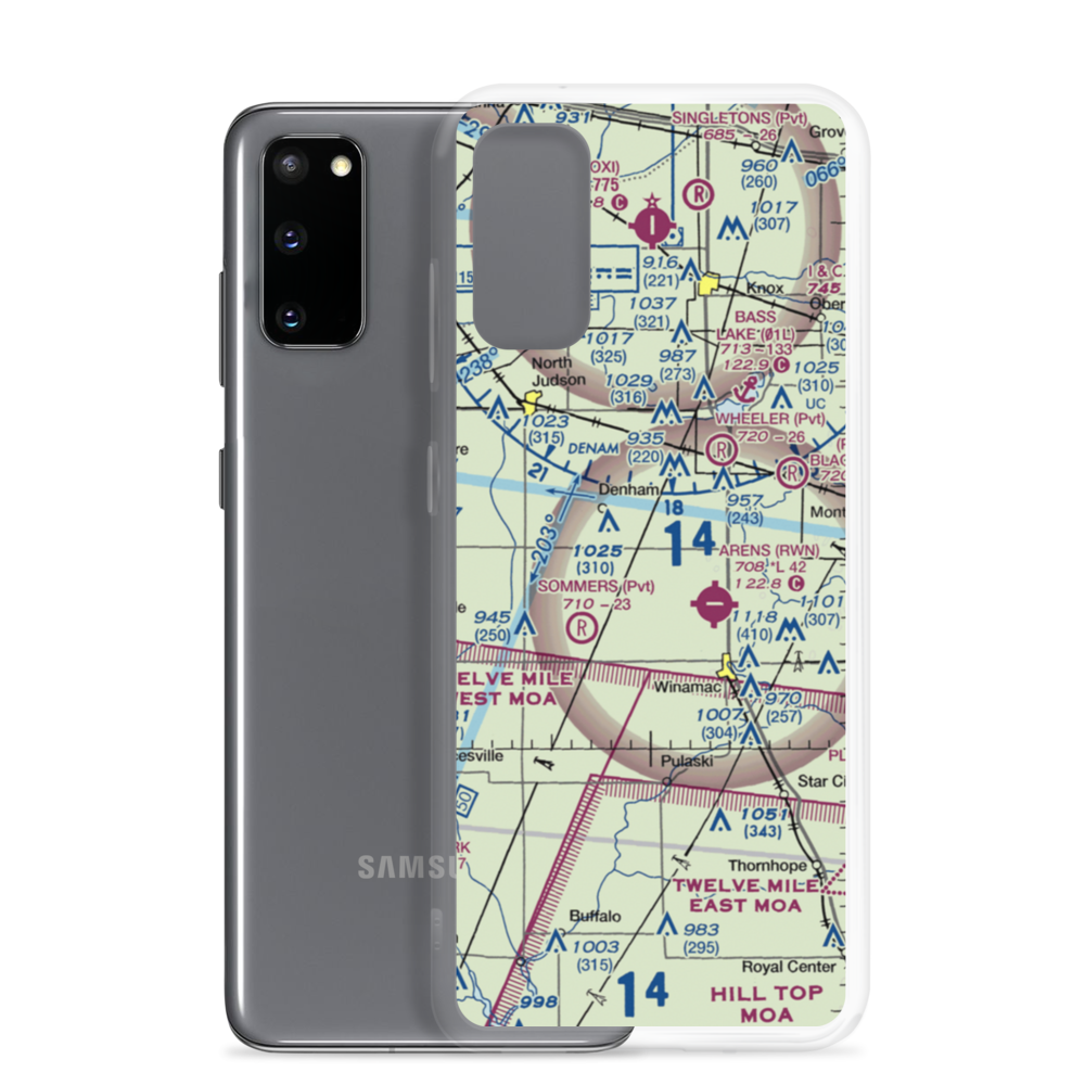 Graves Landing Strip (0IN3) VFR Sectional Samsung Case Samsung Galaxy S20 model shown