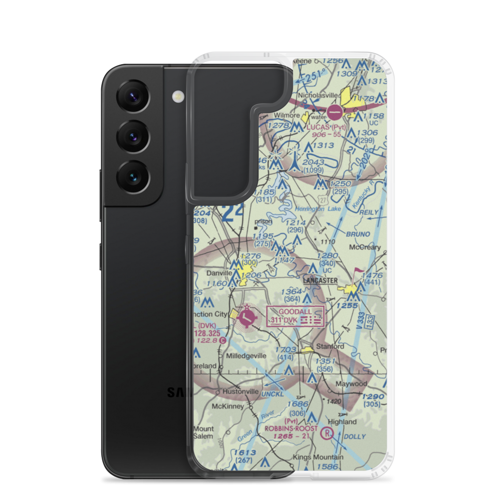 Gravity Zero Airport (99KY) VFR Sectional Samsung Case Samsung Galaxy S22 model shown