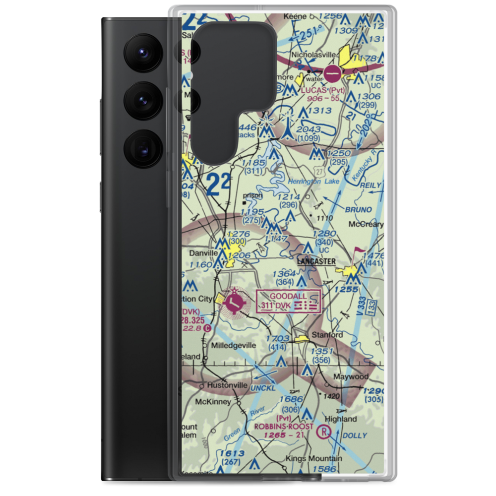 Gravity Zero Airport (99KY) VFR Sectional Samsung Case Samsung Galaxy S22 Ultra model shown