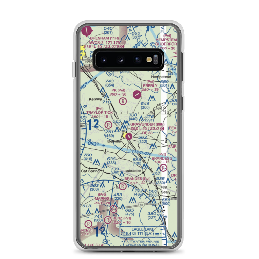 Grawunder Field (06R) VFR Sectional Samsung Case Samsung Galaxy S10 model shown