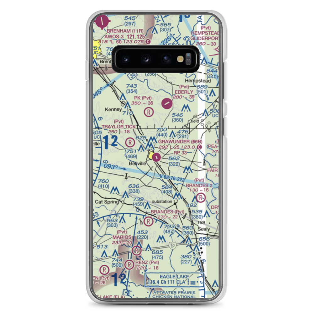 Grawunder Field (06R) VFR Sectional Samsung Case Samsung Galaxy S10+ model shown