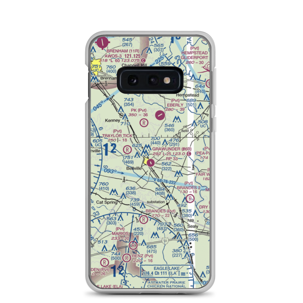 Grawunder Field (06R) VFR Sectional Samsung Case Samsung Galaxy S10e model shown