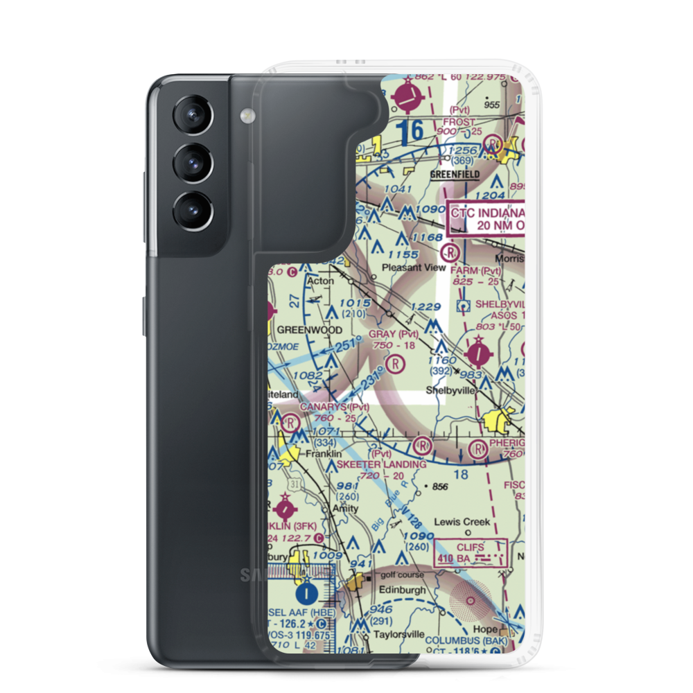 Gray Airport (07IN) VFR Sectional Samsung Case Samsung Galaxy S21 model shown
