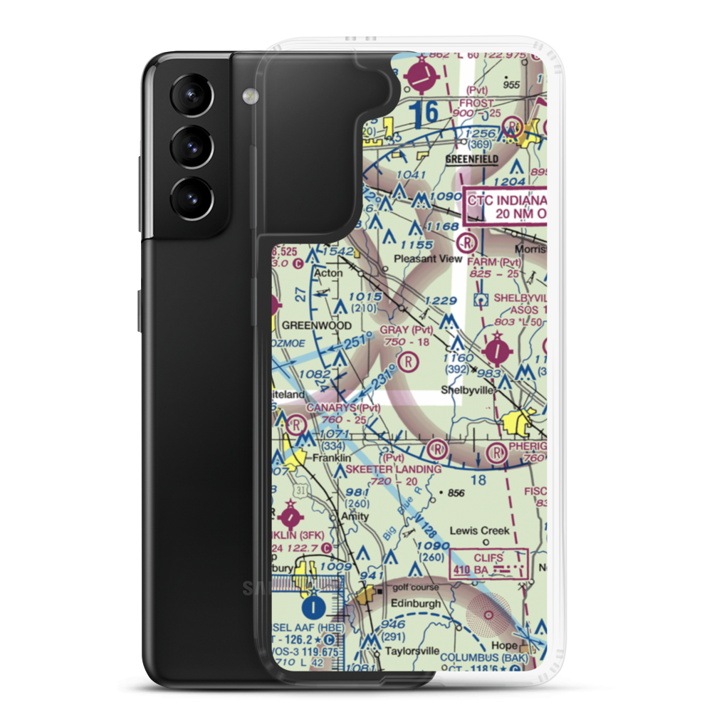 Gray Airport (07IN) VFR Sectional Samsung Case Samsung Galaxy S21 Plus model shown