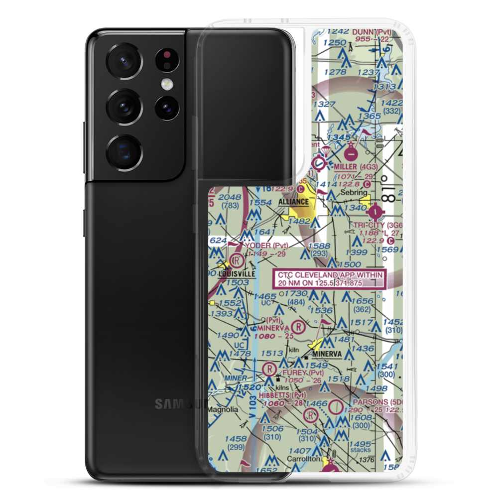 Gray Airport (OH32) VFR Sectional Samsung Case Samsung Galaxy S21 Ultra model shown
