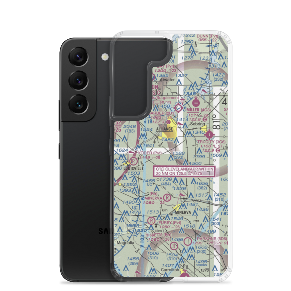 Gray Airport (OH32) VFR Sectional Samsung Case Samsung Galaxy S22 model shown