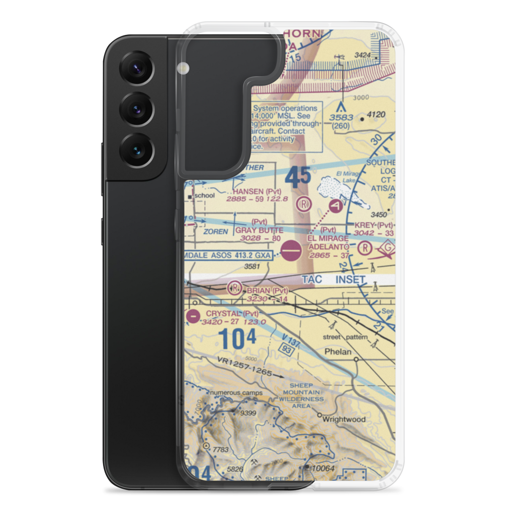 Gray Butte Field (04CA) VFR Sectional Samsung Case Samsung Galaxy S22 Plus model shown