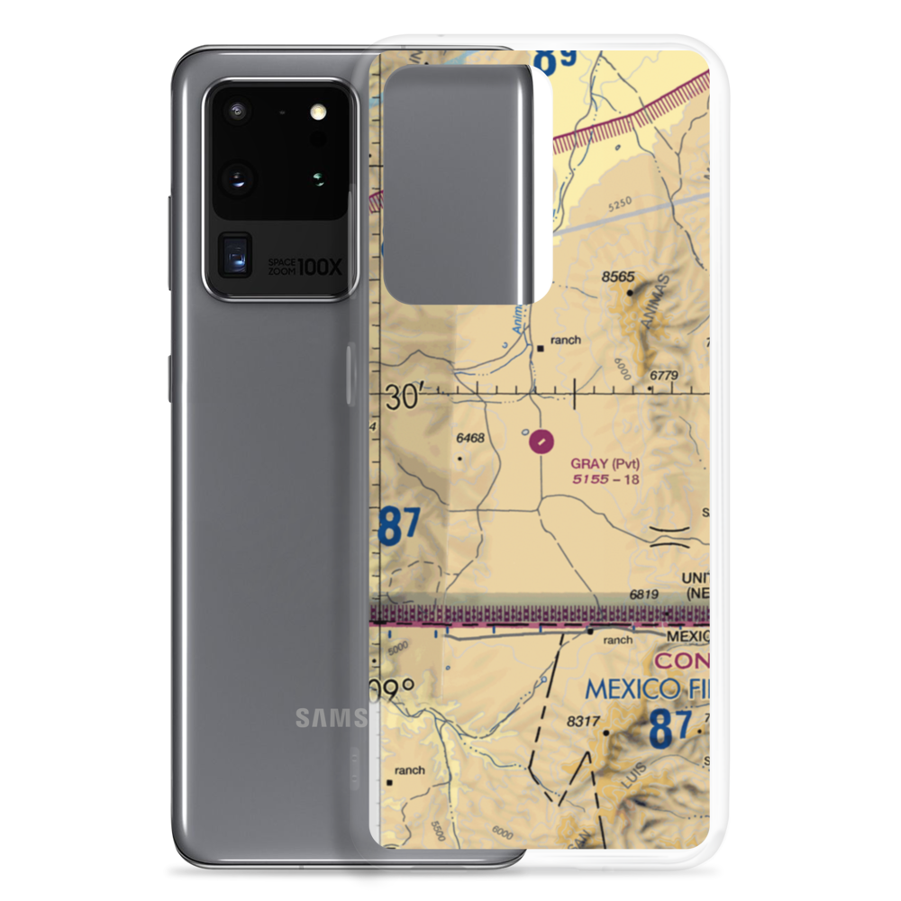 Gray Ranch Airport (NM64) VFR Sectional Samsung Case Samsung Galaxy S20 Ultra model shown