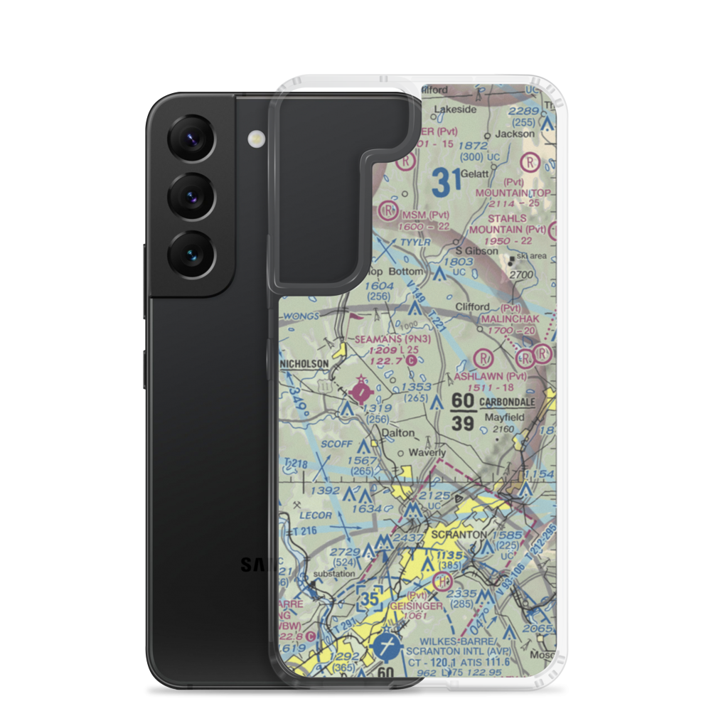 Grayce Farms Airport (PA82) VFR Sectional Samsung Case Samsung Galaxy S22 model shown