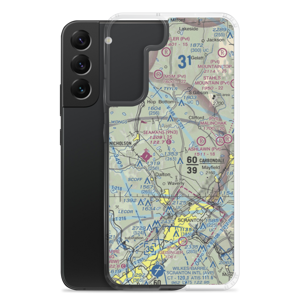 Grayce Farms Airport (PA82) VFR Sectional Samsung Case Samsung Galaxy S22 Plus model shown