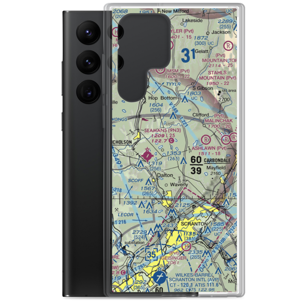 Grayce Farms Airport (PA82) VFR Sectional Samsung Case Samsung Galaxy S22 Ultra model shown