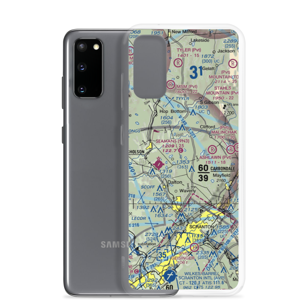 Grayce Farms Airport (PA82) VFR Sectional Samsung Case Samsung Galaxy S20 model shown