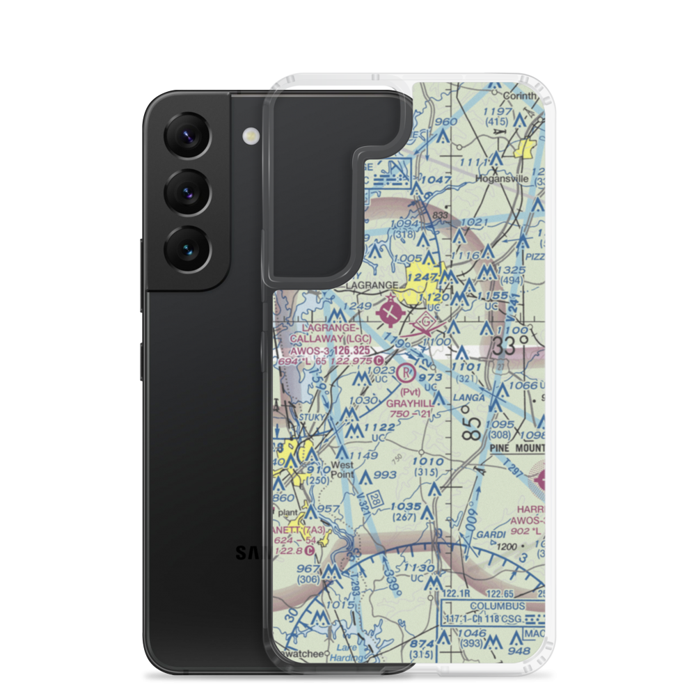 Grayhill Airport (GA98) VFR Sectional Samsung Case Samsung Galaxy S22 model shown