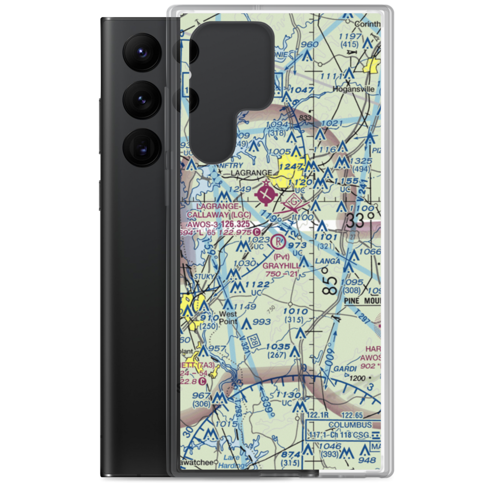 Grayhill Airport (GA98) VFR Sectional Samsung Case Samsung Galaxy S22 Ultra model shown