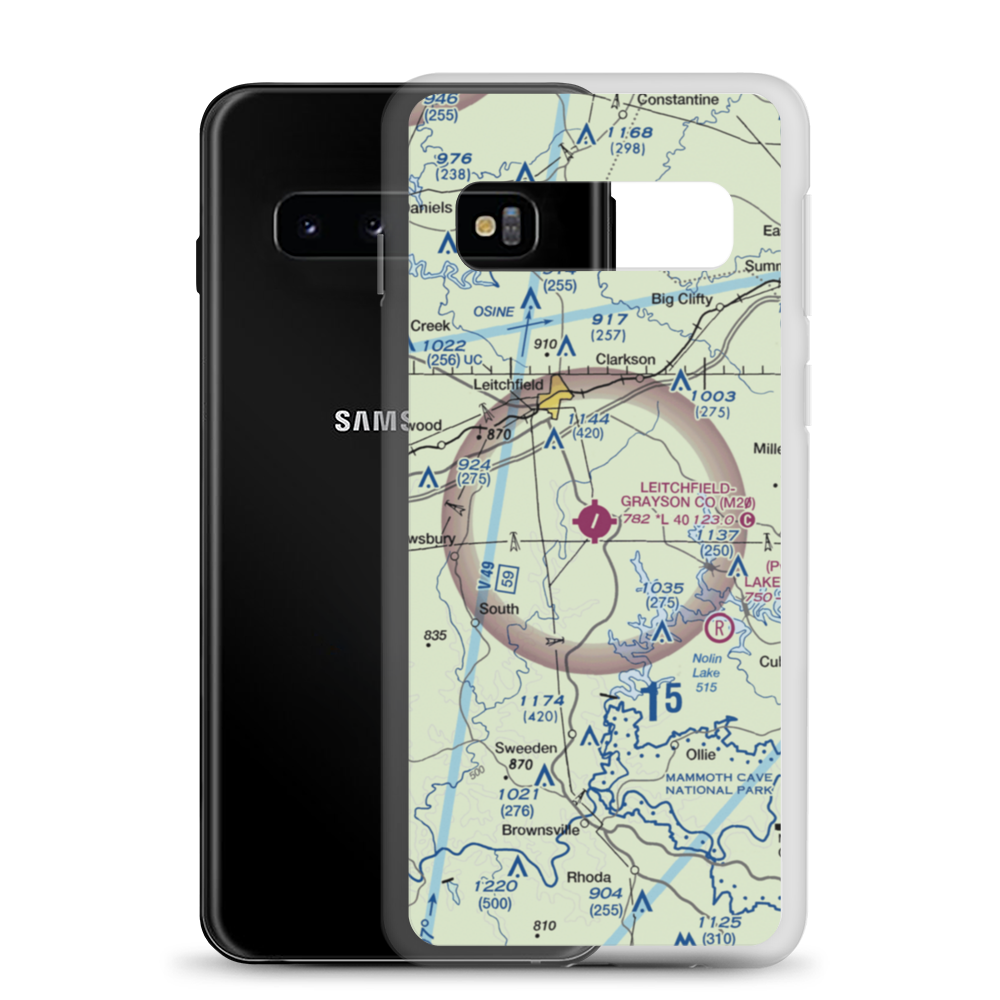 Grayson County Airport (M20) VFR Sectional Samsung Case Samsung Galaxy S10 model shown