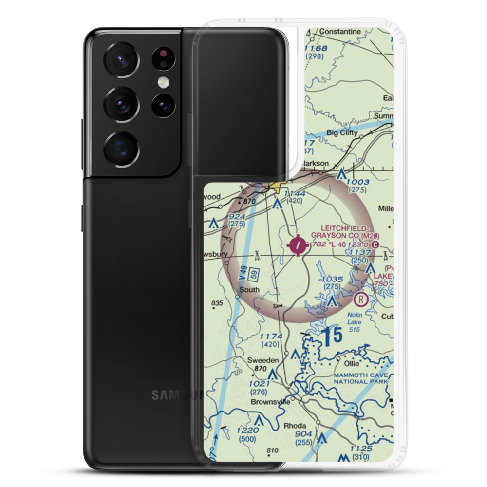 Grayson County Airport (M20) VFR Sectional Samsung Case Samsung Galaxy S21 Ultra model shown