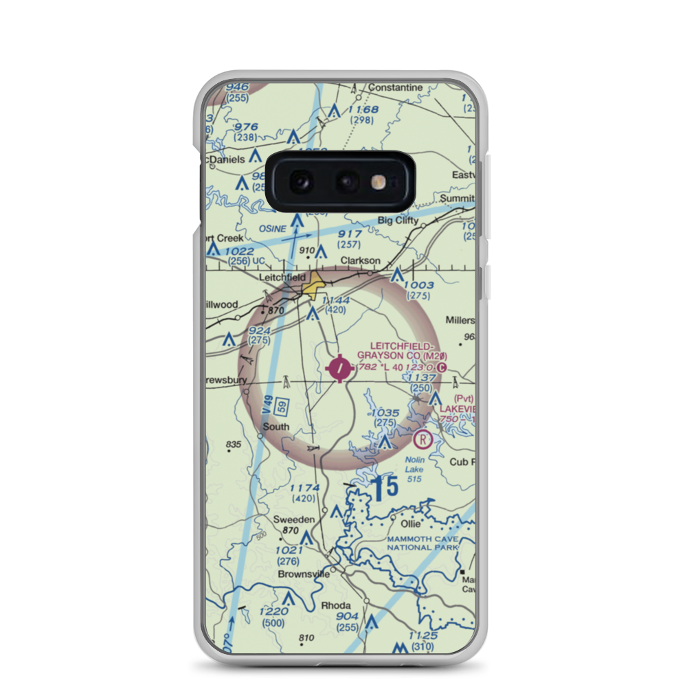 Grayson County Airport (M20) VFR Sectional Samsung Case Samsung Galaxy S10e model shown