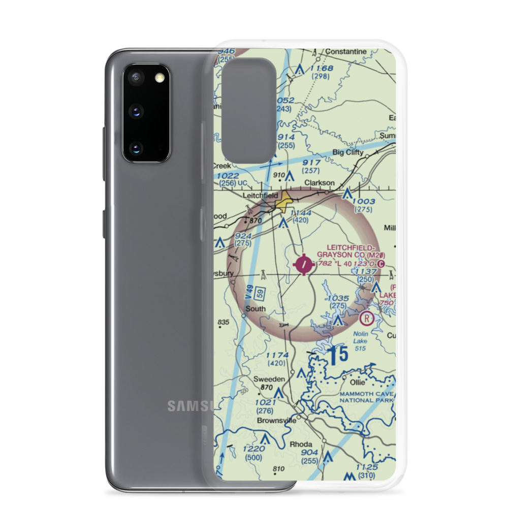 Grayson County Airport (M20) VFR Sectional Samsung Case Samsung Galaxy S20 model shown