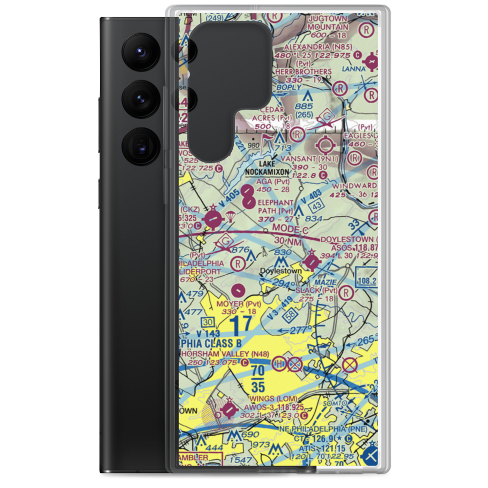 Graystrip Airport (PS46) VFR Sectional Samsung Case Samsung Galaxy S22 Ultra model shown