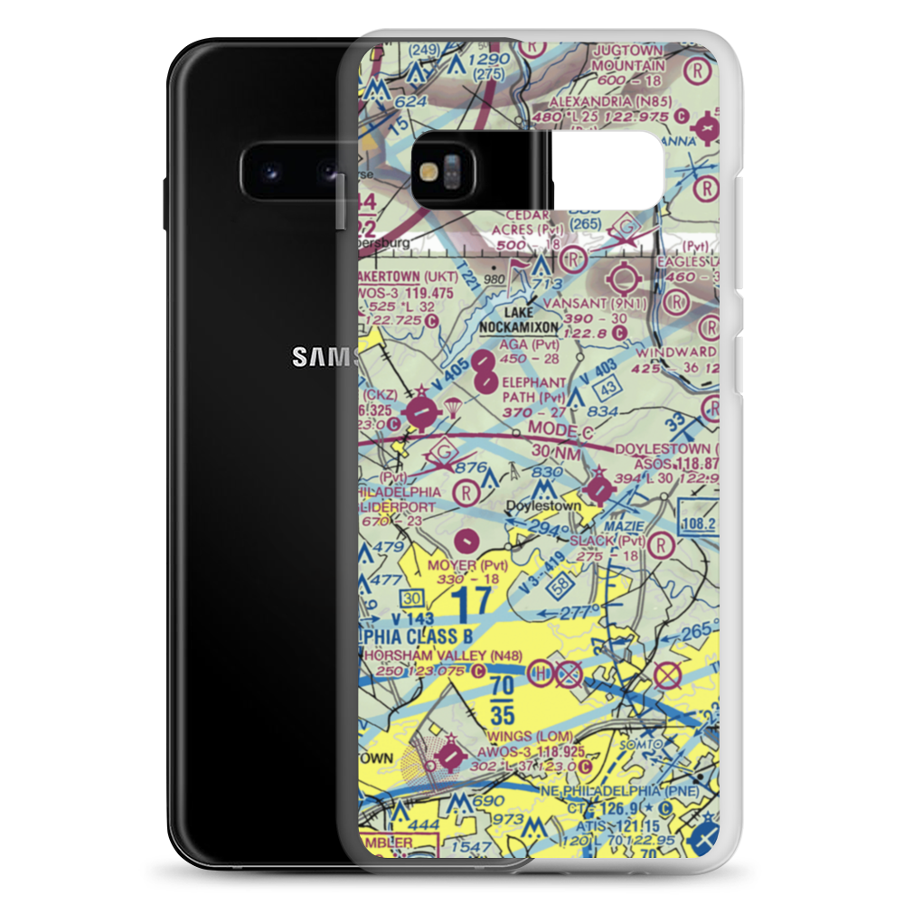 Graystrip Airport (PS46) VFR Sectional Samsung Case Samsung Galaxy S10+ model shown